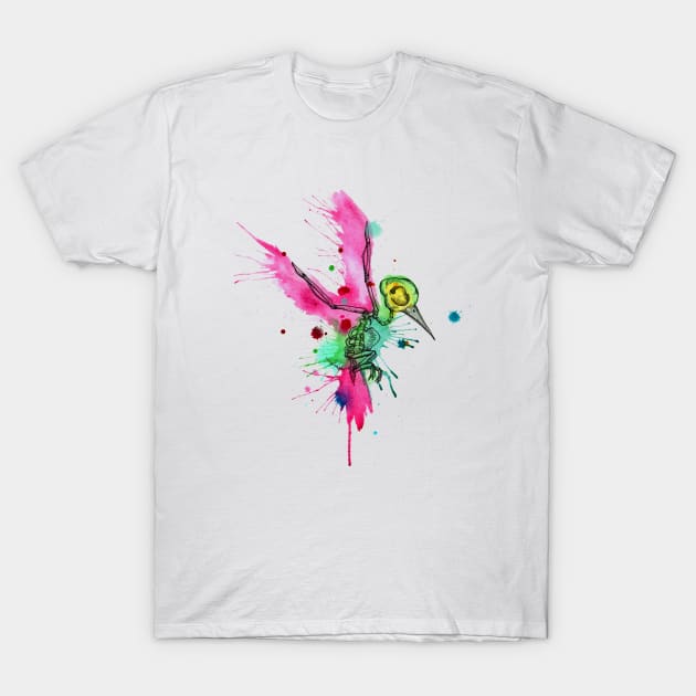 Hummingbird Skeleton T-Shirt by LVBart